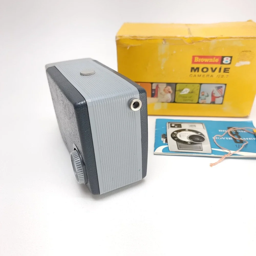 Vintage Kodak Brownie Movie Camera 8mm Film‎ Turret F/2.7 WORKING